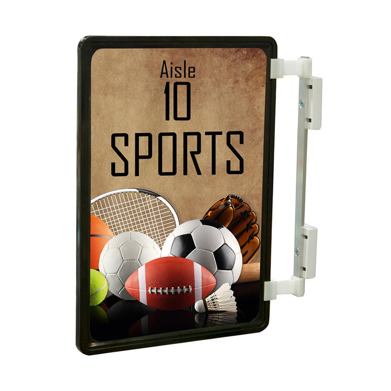 Aisle Markers Aisle Directory Plastic Sign & Magnetic Holder Set-11 x 14