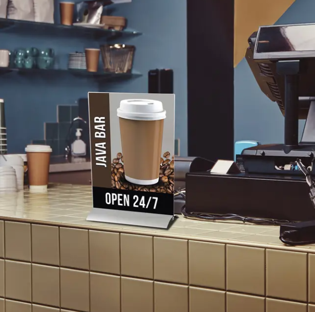 Aluminum Snap Base & Acrylic Sign Holder-8.5"W x 11"H