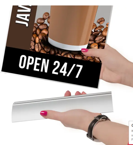 Aluminum Snap Base & Acrylic Sign Holder-8.5"W x 11"H