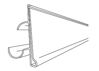 Angled Black Price Tag Holder Data Strip for Double Wire Fixtures-50 pieces