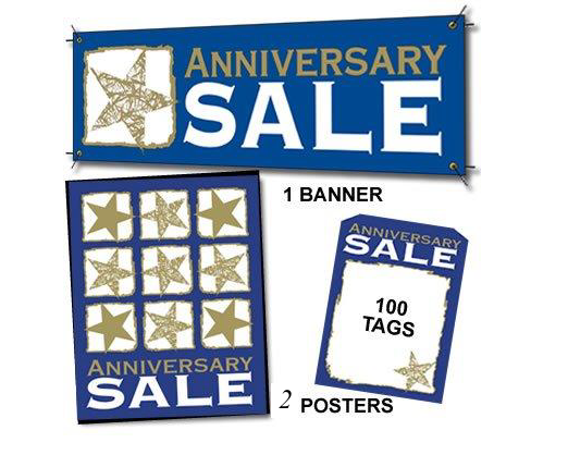 Anniversary Sale Standard Sign Kit for Retail
