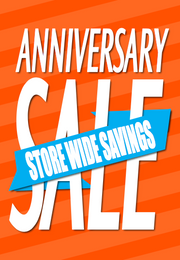 Anniversary Sale Window Signs Poster