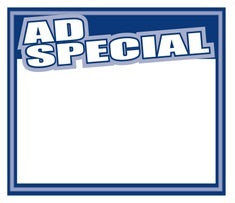 Ad Special Shelf Signs Price Cards-Blue Laser Compatible