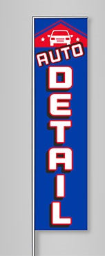 Auto Detail Rectangle Feather Flag Set