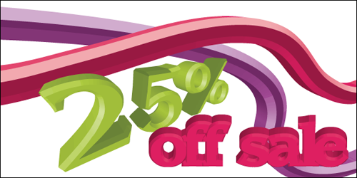 25 Percent Off Sale Vinyl Banner
