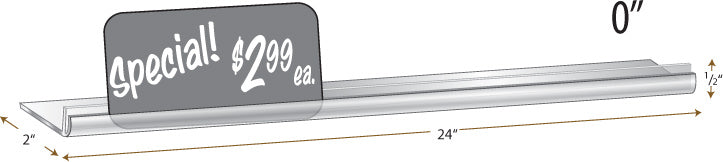 Low-Profile Easel Sign Holder Runner – 24 x 0.5 in | 5-Piece Set