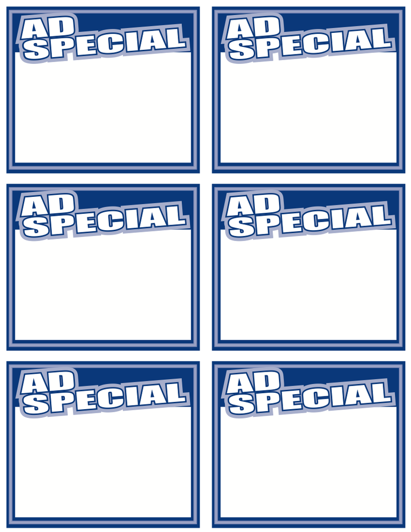 As Advertised Shelf Signs Price Cards-Laser Compatible