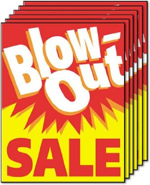 Blow-Out Sale-Retail Store Standard Posters-6 pieces