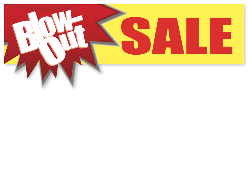Blow Out Sale Shelf Signs-Retail Price Cards