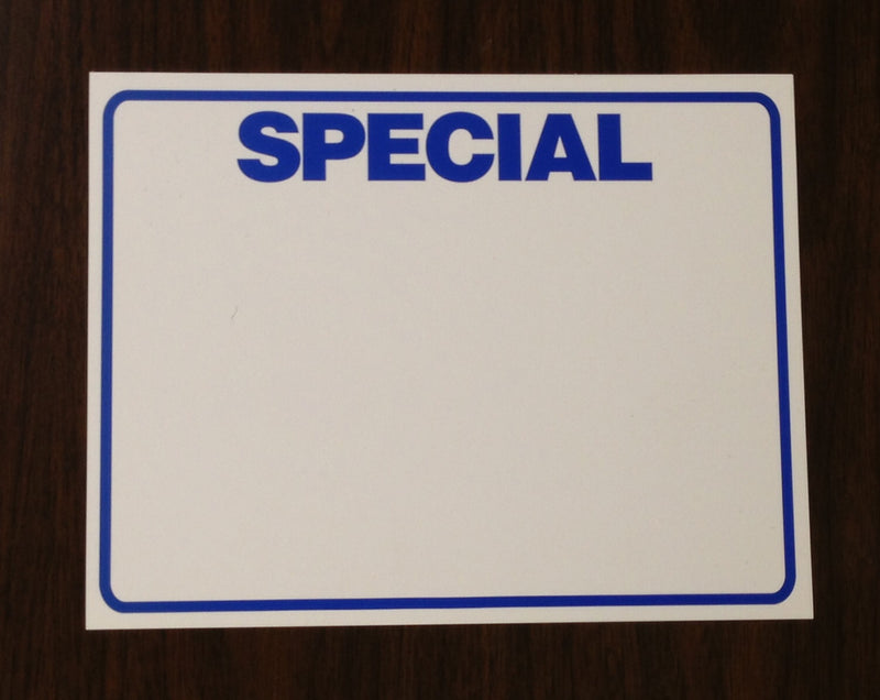 Special Shelf Signs Price Cards
