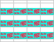 Buy One Get One Free Labels