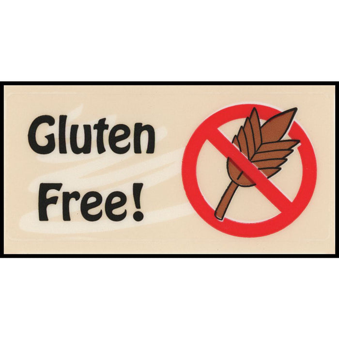 Gluten Free Bib Tags for Supermarkets-600 Bib labels
