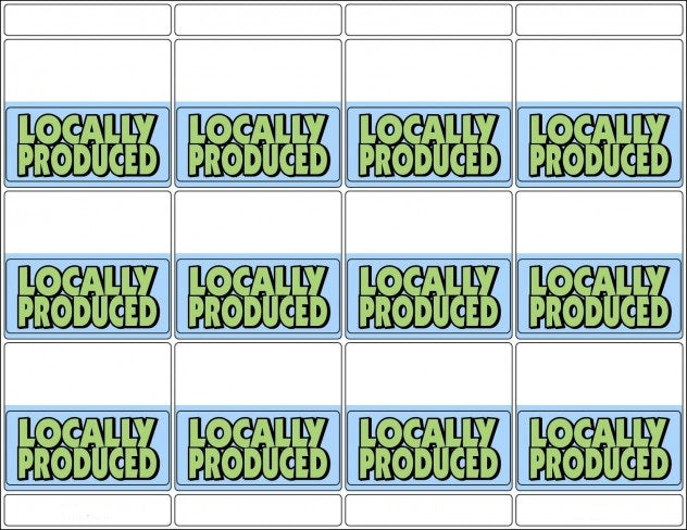 Locally Produced Bib Tags for Supermarkets-600 Bib labels
