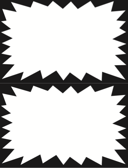 Black & White Starburst Shelf Signs-2UP Laser Printer Compatible-200 signs