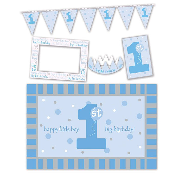 Baby 1st Birthday Highchair Decorating Kits-Blue -6 kits