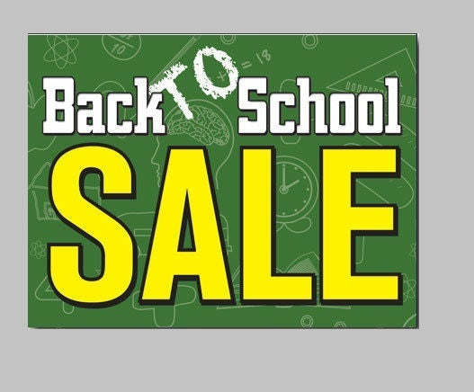 Back to School Sale Gondola End Cap Hanging Sign Ceiling Danglers