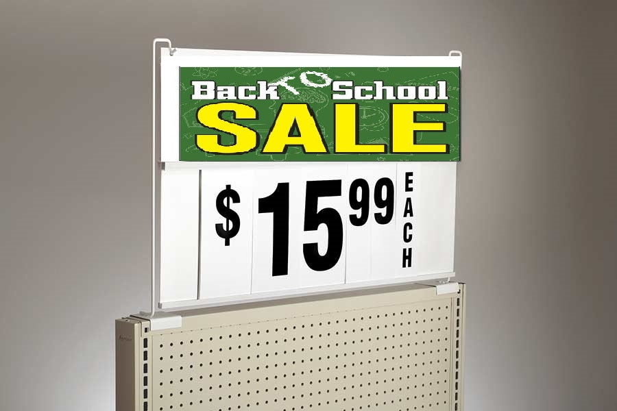 Spiral Small Sign Board Header Back to School Sale Insert