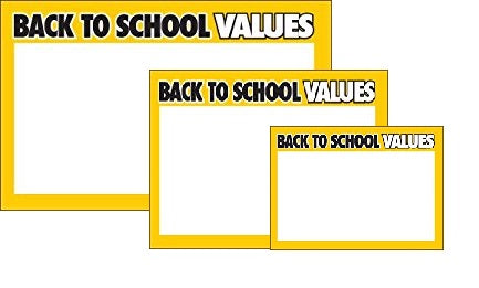 Back to School Values Shelf Signs Price Cards- Combo Pack-30 signs