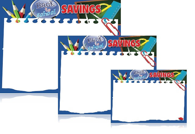 Back to School Shelf Signs Price Cards-Combo Pack-30 signs