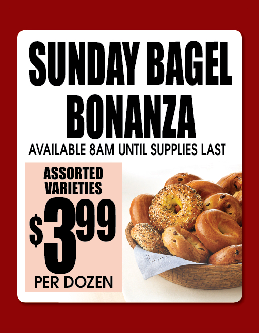 Bagel Bonanza Easel Sign
