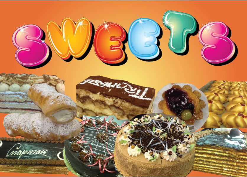 Bakery Sweets magnetic signs- bakery case signage