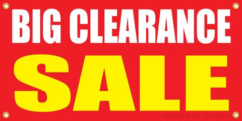 Big Clearance Sale Vinyl Banner