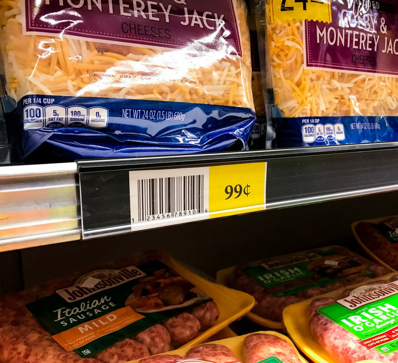 Black Price Channel Info Strips for Dairy-Freezer Shelves- 50 pieces