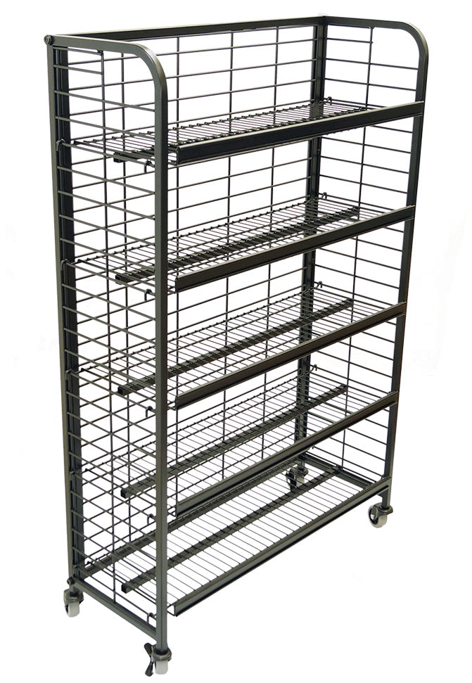 Black Metal 5-Shelf Endcap Display Rack