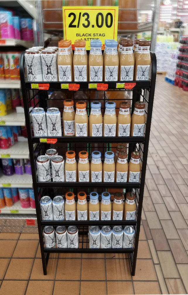 Black Metal 5-Shelf Endcap Display Rack