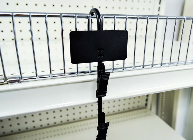 Black Metal Merchandising Strip with Scan Price Plate-12 station-25 pieces