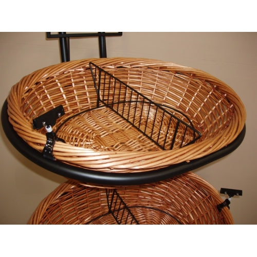 Black Metal Wicker Basket Dividers - 15"L x 14 1/4"D x 6"H- 10 pieces
