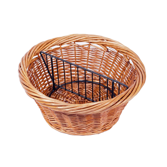 Black Metal Wicker Round Basket Dividers - 12"W x 5 1/2"H- 25 pieces