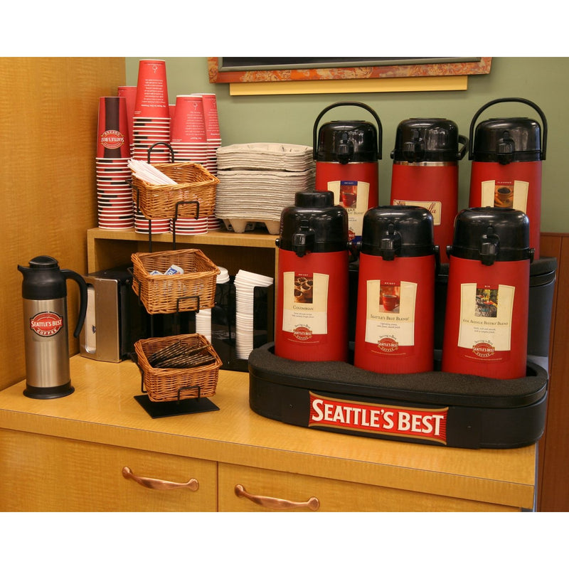 Black Wire 3-Tier Stand with Wicker Baskets