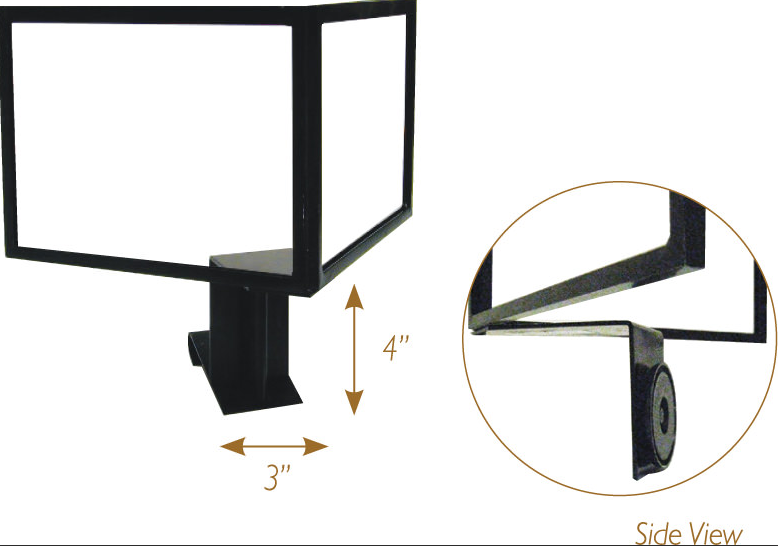 Black Double Sign Frame with Magnet-Metal-11" W x 7"H