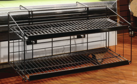 Black Metal 2 Shelf Cooler Mount Baskets- 2 units