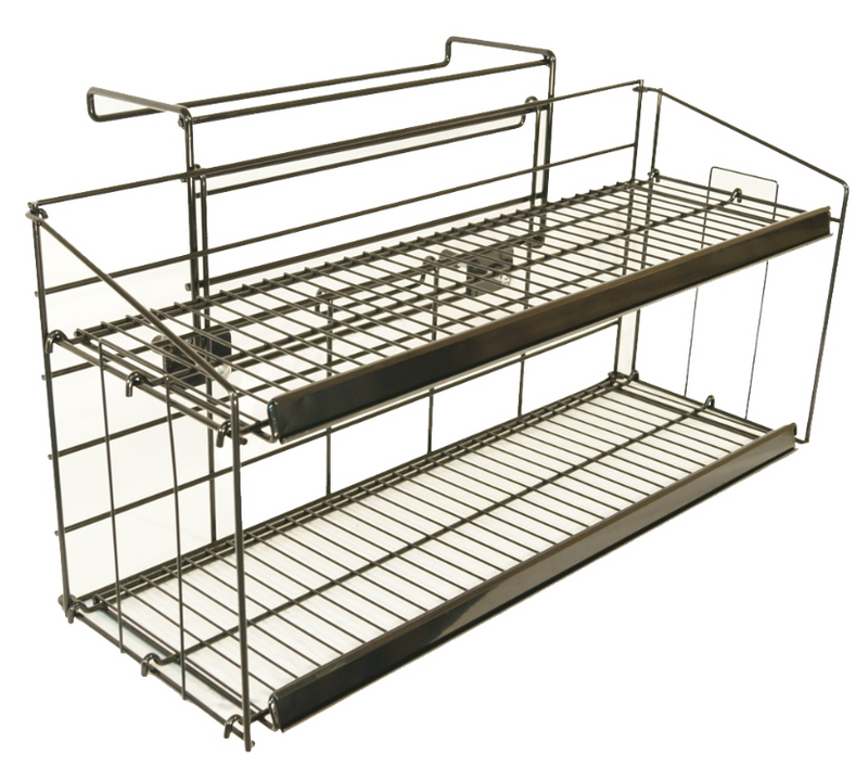 Black Metal 2 Shelf Cooler Mount Baskets- 2 units