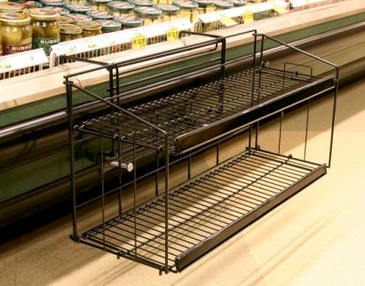 Black Metal 2 Shelf Cooler Mount Baskets- 2 units
