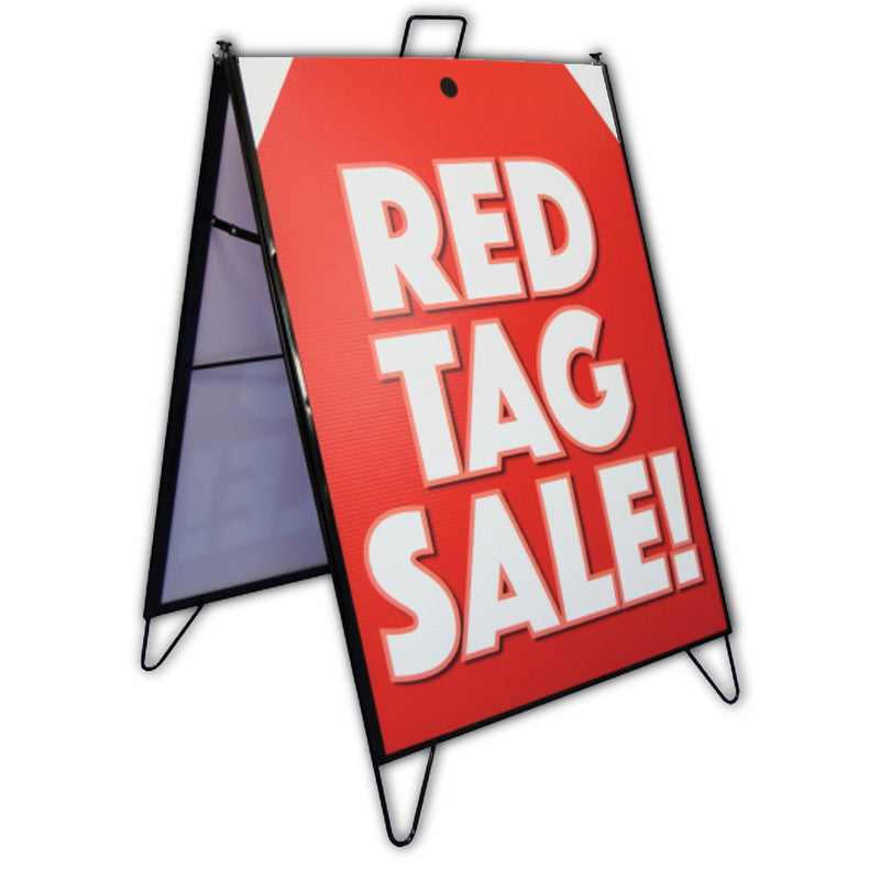 Black Metal A Frame Sign Holder Frame