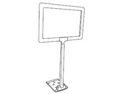 Black Plastic Sign Frame-Telescopic 