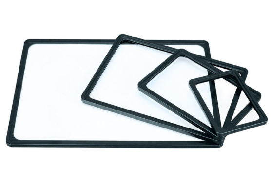 Black Plastic Sign Frames-Asst. Sizes- 10 pieces