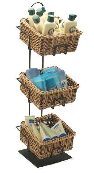 Black Wire 3-Tier Stand  - 6"L x 6"W x 20"H