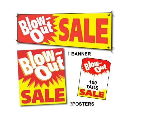 Blowout Sale Sign Kit for Retail