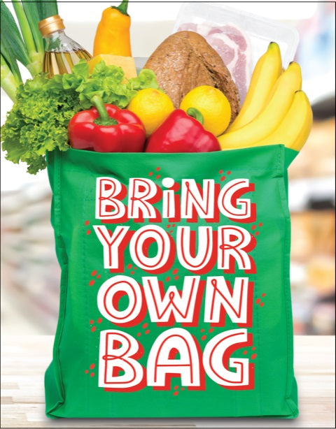 Bring Your Own Bag Door Sign