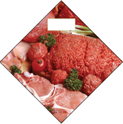 meat Ceiling dangler hanging signs