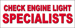 Check Engine Light Specialist Vinyl Banner