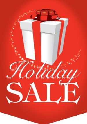 Christmas Holiday Sale Event Pennants-Red-14"W x 20"H -2 pieces