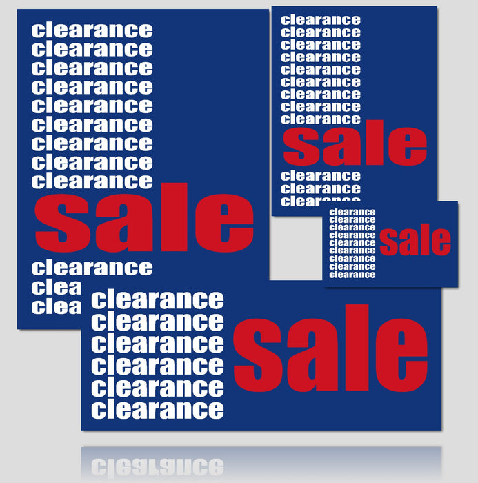Mini Clearance Retail Sale Sign Kit