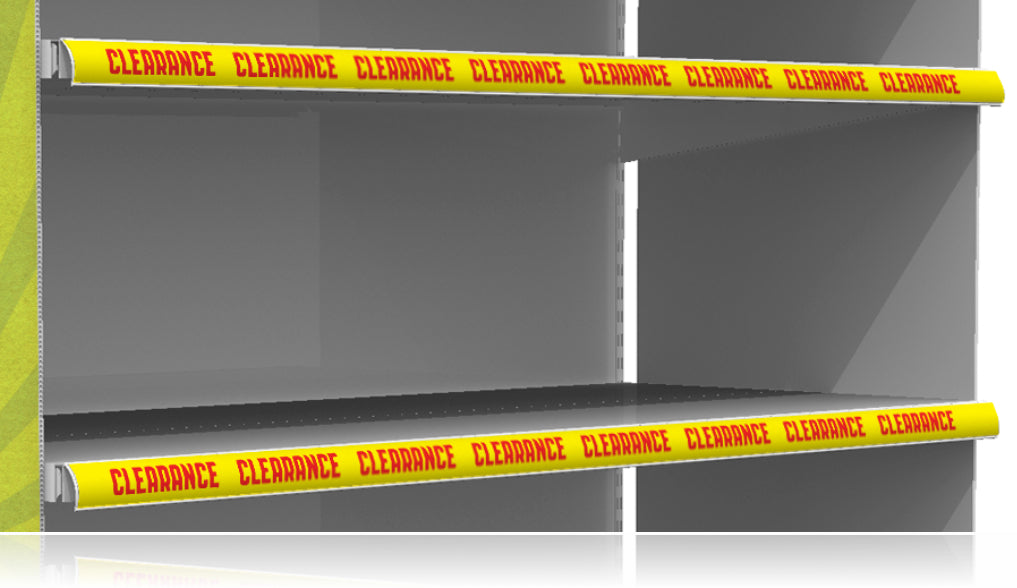 Clearance Price Channel Shelf Molding Strips- Yellow 24"W x 1.25"H -10 pieces