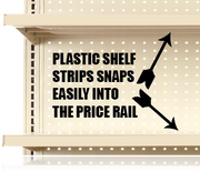 Beige Price Channel Molding Strips-48" W x 1.25" H -100 pieces - screengemsinc