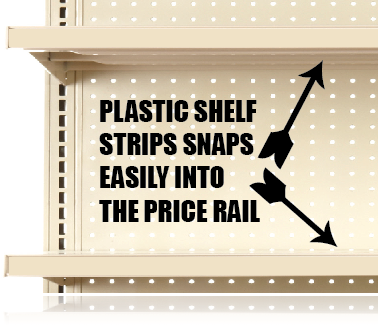 Beige Price Channel Molding Strips-48" W x 1.25" H -100 pieces - screengemsinc